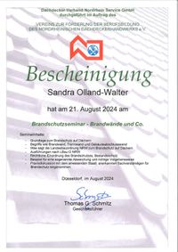 Bescheinigung Brandschutzseminar